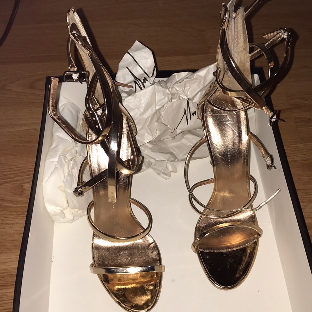 Giuseppe zanotti shooting Ramino sandals gold - Picture 2 of 8
